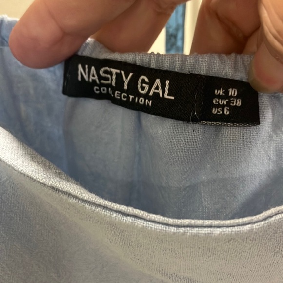 Nasty Gal Light Blue Puff Sleeve Dress - Picture 4 of 9